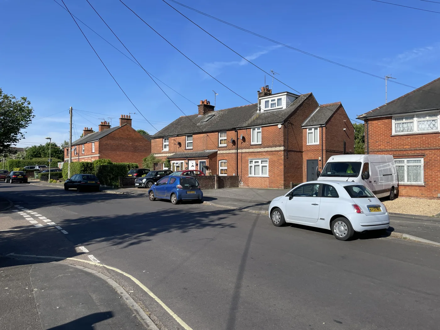 Houses along Old Kempshott Lane, Basingstoke. Semi-detached homes rose 2.0% across the borough in the year to July, the most of any property type